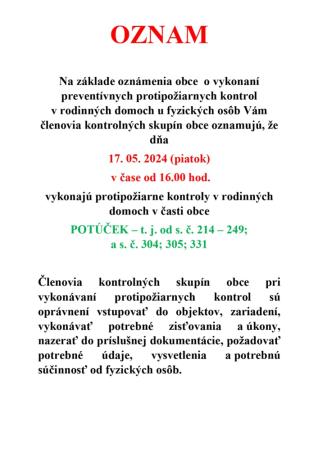 Preventívne protipožiarne kontroly 
