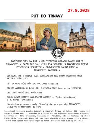 PÚŤ DO TRNAVY 27. 9. 2025 (sobota)