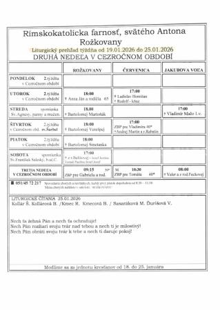 Liturgický prehľad 