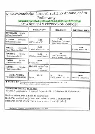 Liturgický prehľad 