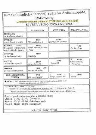 Liturgický prehľad 