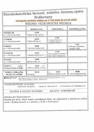 Liturgický prehľad 