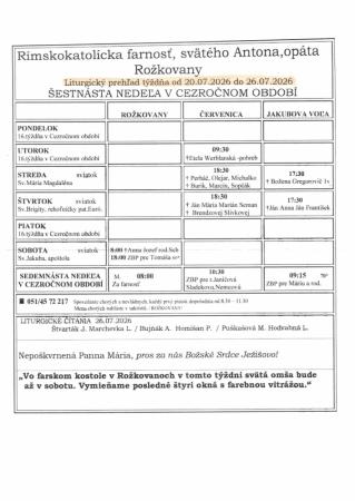Liturgický prehľad 
