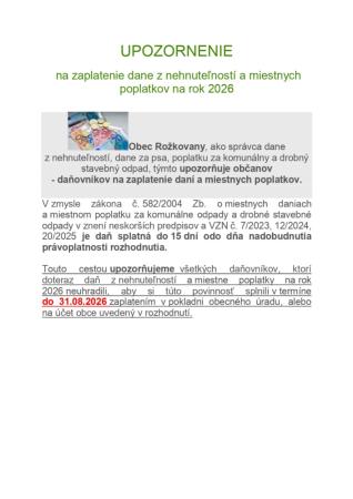 UPOZORNENIE