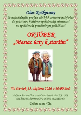 OKTÓBER - MESIAC ÚCTY K STARŠÍM 