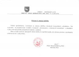 OZNAM K ZIMNEJ ÚDRŽBE
