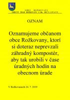 OZNAM OBECNÉHO ÚRADU