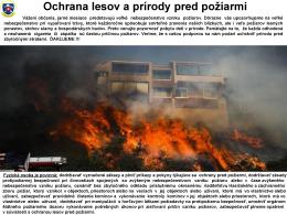Ochrana lesov a prírody pred požiarmi v jarnom období