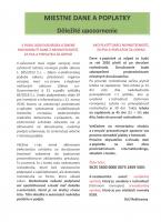 MIESTNE DANE A POPLATKY