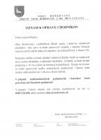 OZNAM K OPRAVE CHODNÍKOV