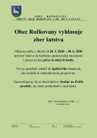 Obec Rožkovany vyhlasuje zber šatstva