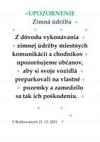 Oznam OcÚ Rožkovany 