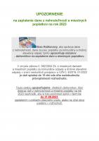UPOZORNENIE 